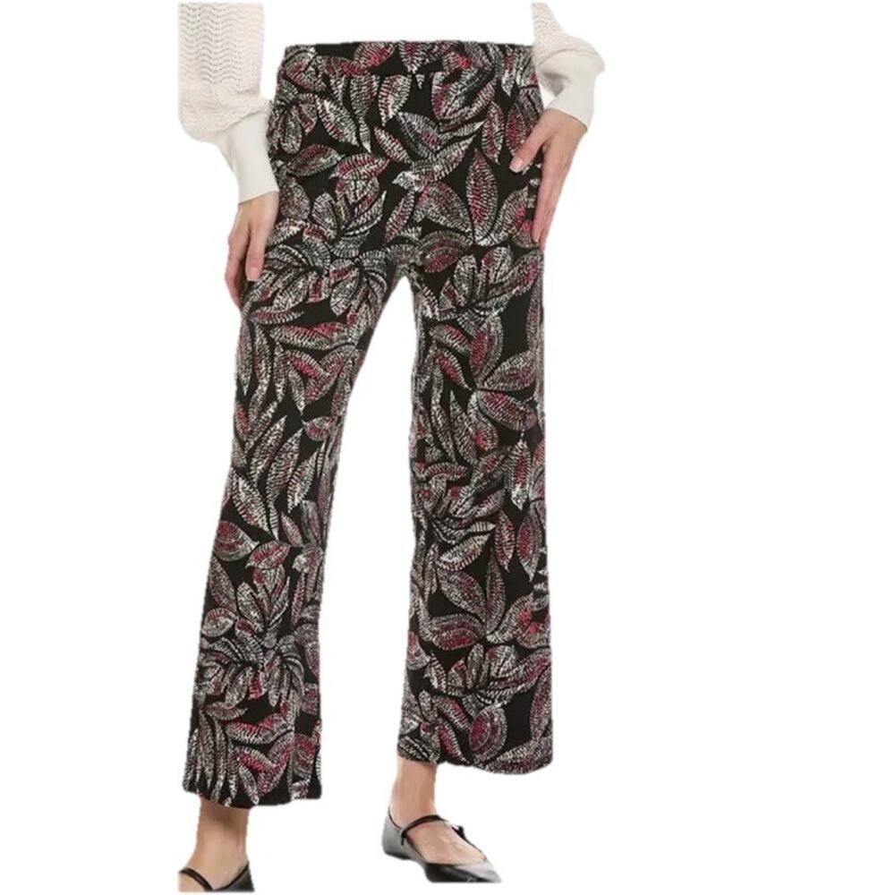 Jones New York Women's Pants Sz XS Printed Moss Crepe Wide-Leg MSRP$79.50
